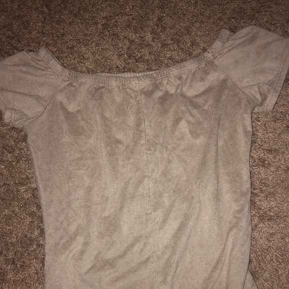 Suede nude bodysuit - Picture 5 of 6